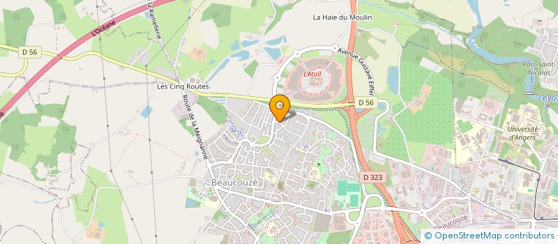 localisation de l'entreprise ROCHAIS IMMOBILIER  BEAUCOUZE