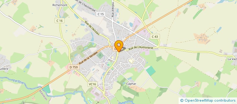 localisation de l'entreprise ROCHARD GREAULT à NUEIL-LES-AUBIERS