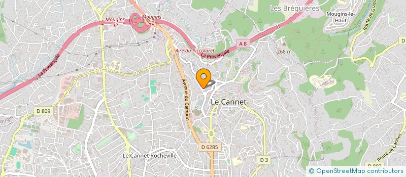 localisation de l'entreprise ROCHAS CONSEIL IMMOBILIER à LE CANNET