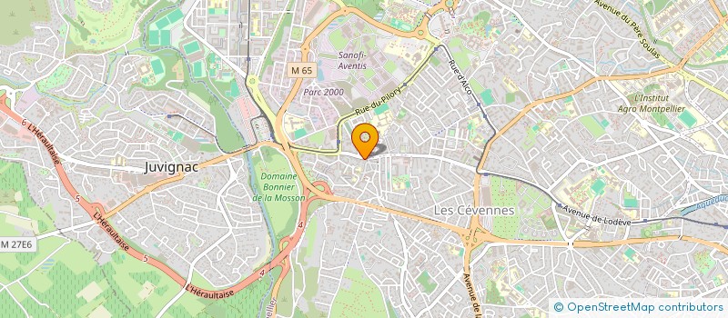 localisation de l'entreprise ROCHE à MONTPELLIER