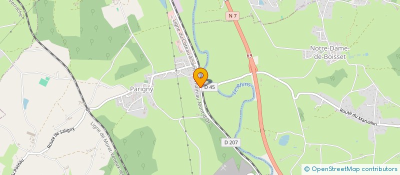 localisation de l'entreprise ROCHE AFFUTAGE  ROANNE