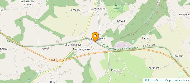 localisation de l'entreprise ROCHE BETON  HUELGOAT