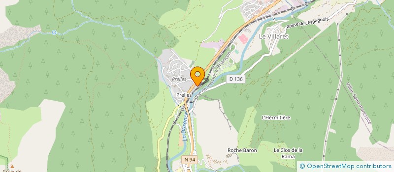 localisation de l'entreprise ROCHE COLOMBE à L'ARGENTIERE-LA-BESSEE