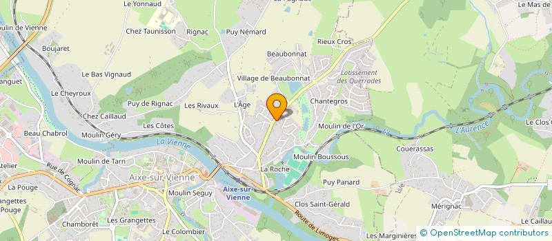 localisation de l'entreprise ROCHE CREATION à AIXE-SUR-VIENNE