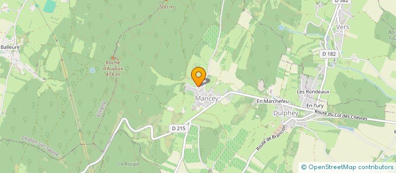 localisation de l'entreprise ROCHE D'AUJOUX  MANCEY