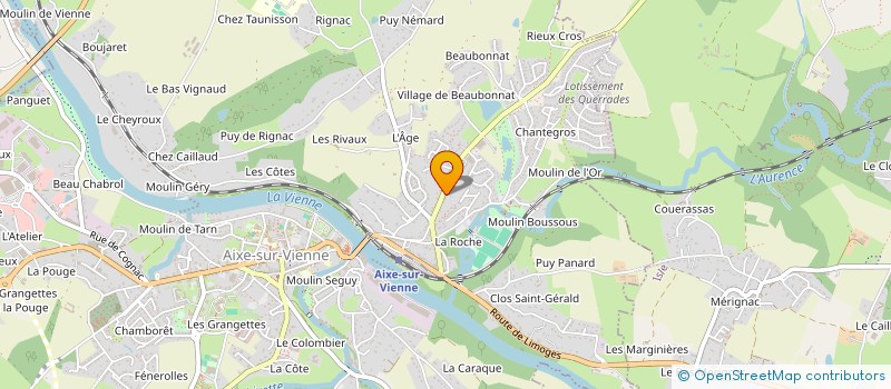 localisation de l'entreprise ROCHE DEVELOPPEMENT CONSEILS ET EXPERTISES à AIXE-SUR-VIENNE