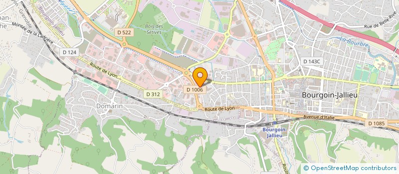 localisation de l'entreprise ROCHE ET BOIS CONSTRUCTIONS à BOURGOIN-JALLIEU