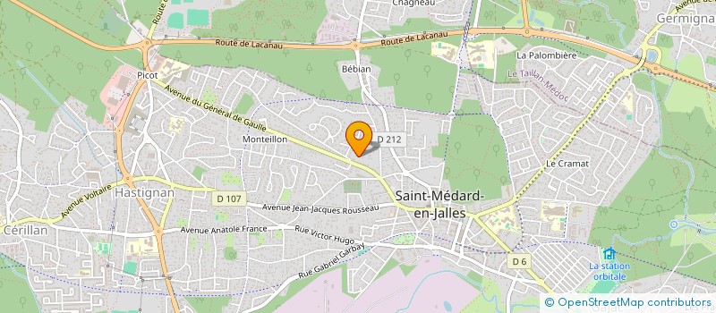 localisation de l'entreprise ROCHE ET COMPAGNIE  SAINT-MEDARD-EN-JALLES