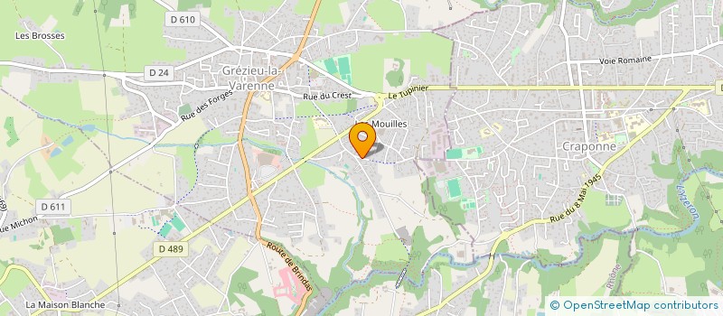 localisation de l'entreprise ROCHE HORTICULTURE à GREZIEU-LA-VARENNE