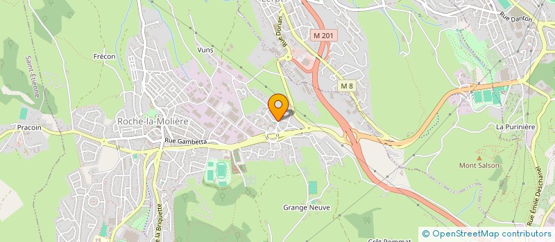 localisation de l'entreprise ROCHE, UN NOUVEL ELAN  ROCHE-LA-MOLIERE