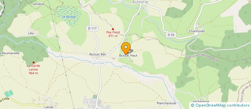 localisation de l'entreprise ROCHE VIVE ENERGIE  SIAUGUES SAINTE MARIE