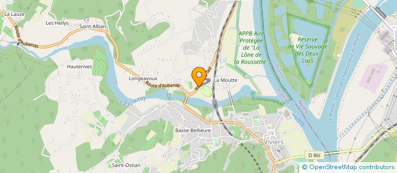 localisation de l'entreprise ROCHECONDRIE LOISIRS à VIVIERS