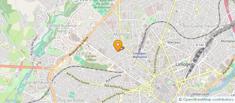 localisation de l'entreprise ROCHEDIS à LIMOGES