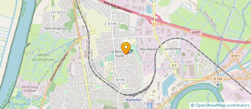 localisation de l'entreprise ROCHEFORT BASKET BALL  ROCHEFORT