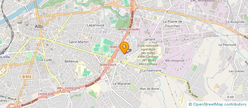 localisation de l'entreprise ROCHEGUDE  ALBI