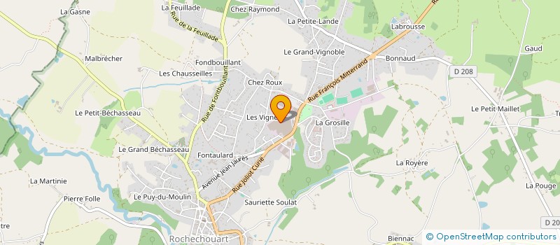 localisation de l'entreprise ROCHEMETEOR  ROCHECHOUART