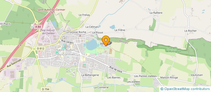 localisation de l'entreprise ROCHER DE BECHEREL  SAINT-AUBIN-DU-CORMIER