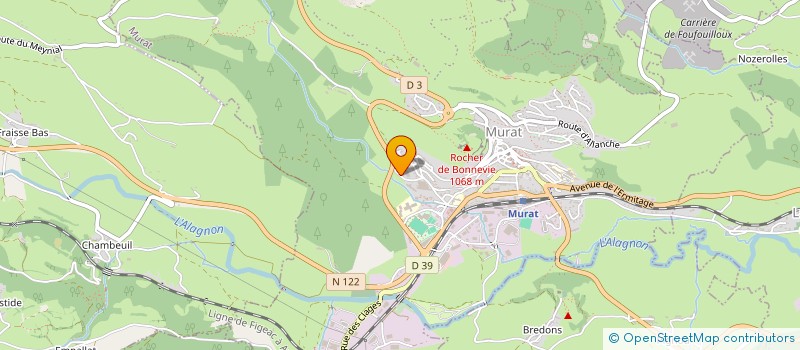 localisation de l'entreprise ROCHER DE BREDONS à MURAT