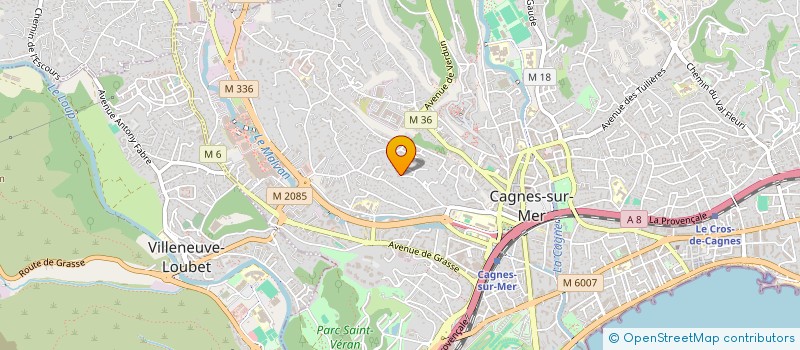 localisation de l'entreprise ROCHER DE L'AIGLE à CAGNES-SUR-MER
