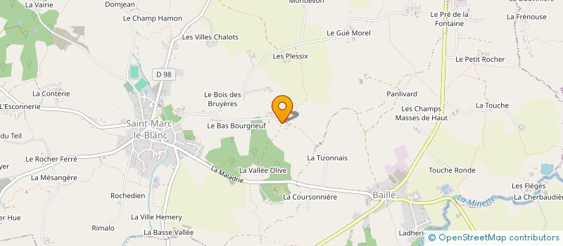 localisation de l'entreprise ROCHER GUY  SAINT-MARC-LE-BLANC