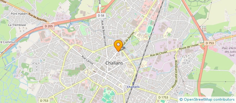 localisation de l'entreprise ROCHER IMMOBILIER à CHALLANS
