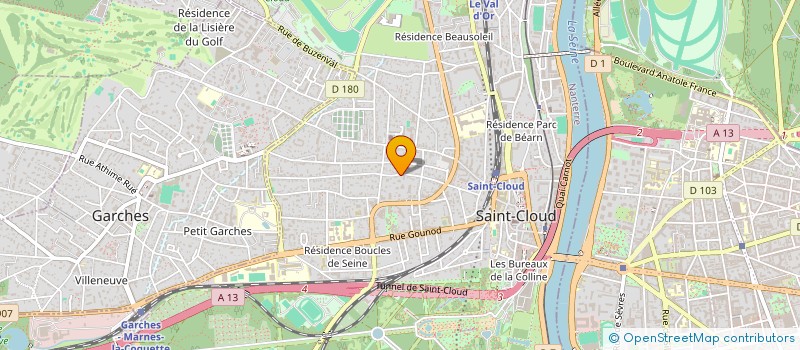 localisation de l'entreprise ROCHER NOIR à SAINT-CLOUD