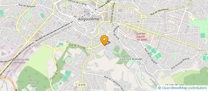 localisation de l'entreprise ROCHEREAU à ANGOULEME
