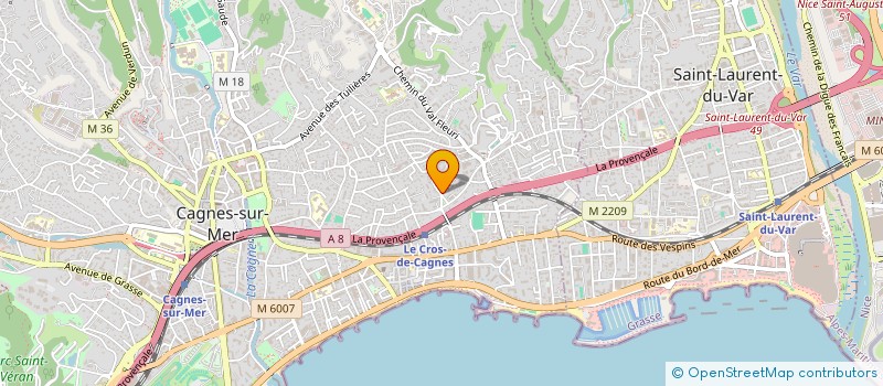 localisation de l'entreprise ROCHET IMMOBILIER à CAGNES-SUR-MER