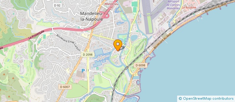 localisation de l'entreprise ROCHETTE ET PRUDHOMME à MANDELIEU-LA-NAPOULE