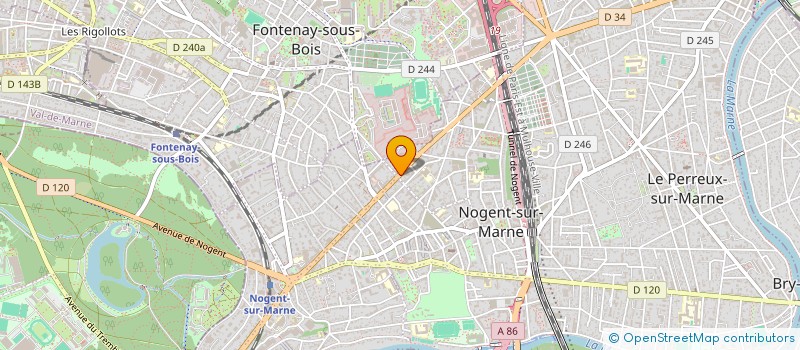 localisation de l'entreprise ROCHETTE MERY à NOGENT-SUR-MARNE