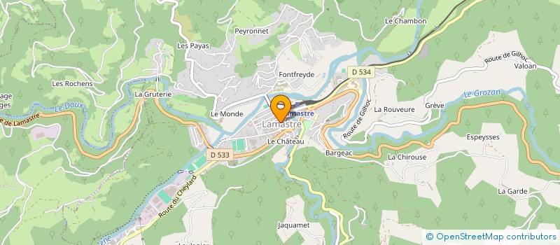 localisation de l'entreprise ROCHETTE PERE ET FILS à LAMASTRE