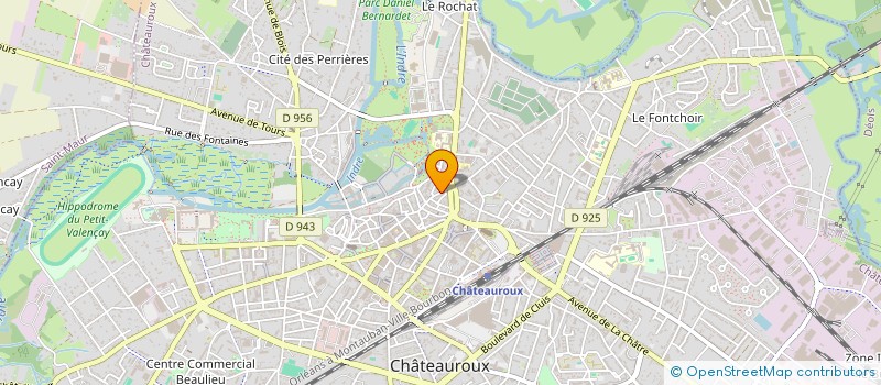 localisation de l'entreprise ROCHOUX IMMOBILIER à CHATEAUROUX