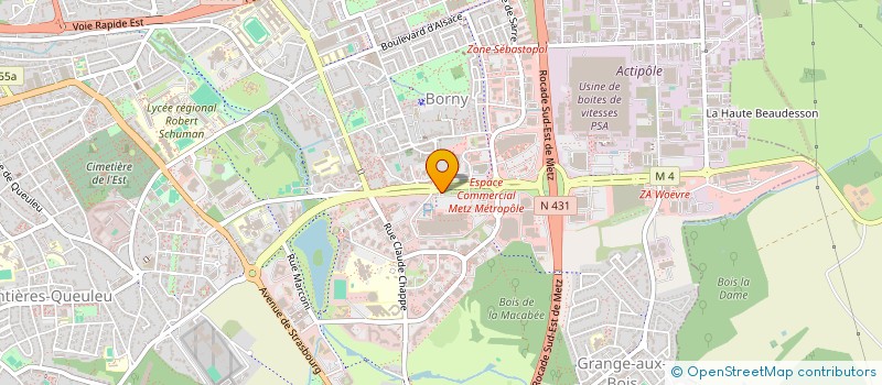 localisation de l'entreprise ROCHWAY CORPORATE à METZ