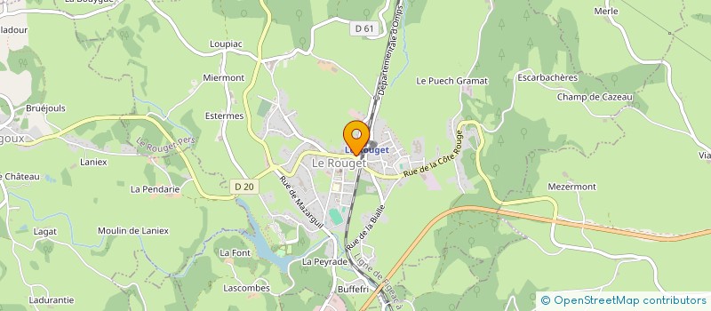 localisation de l'entreprise ROCK à LE ROUGET-PERS