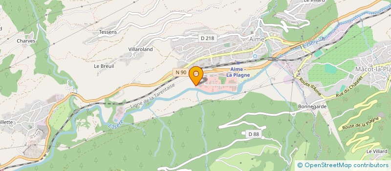 localisation de l'entreprise ROCK AUTO GARAGE  AIME-LA-PLAGNE