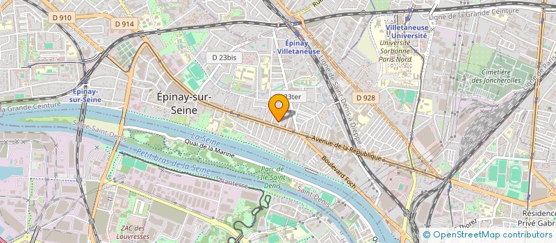 localisation de l'entreprise ROCK CONSTRUCTION à EPINAY-SUR-SEINE