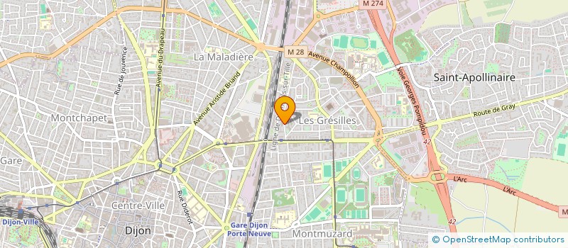 localisation de l'entreprise ROCK IN PROGRESS  DIJON