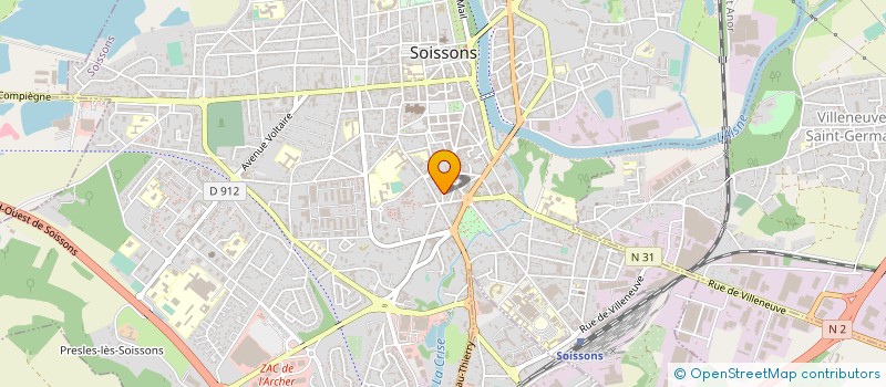 localisation de l'entreprise ROCK N'FOOD BAR à SOISSONS