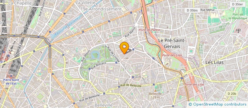 localisation de l'entreprise ROCK PARTNERS  PARIS 19