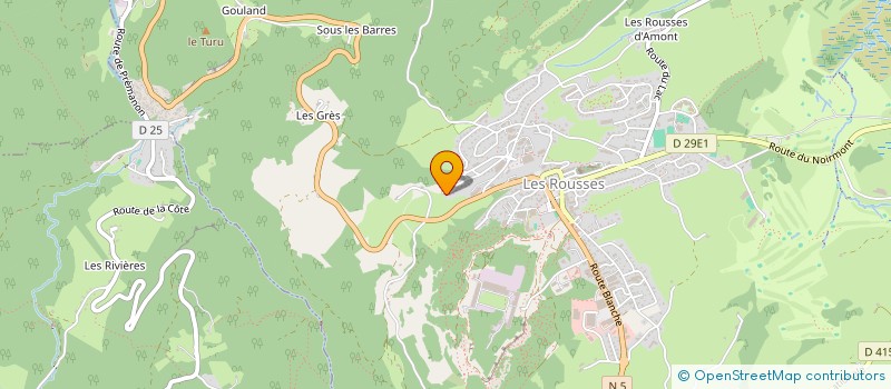 localisation de l'entreprise ROCK'SKI MUSIC  LES ROUSSES