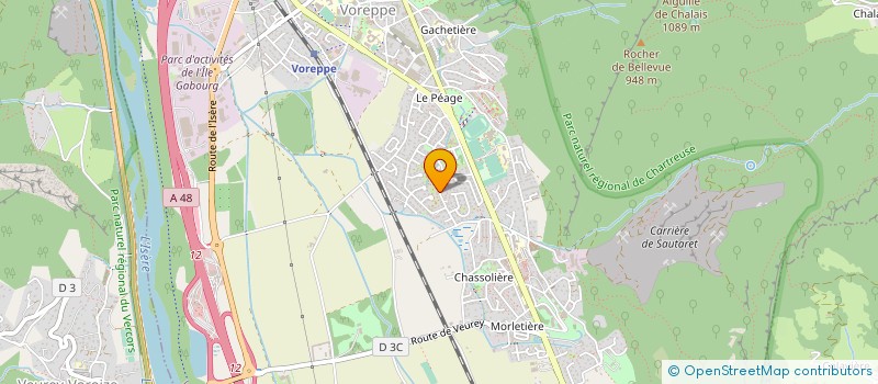 localisation de l'entreprise ROCKABILLY EVOLUTION GRENOBLE  VOREPPE