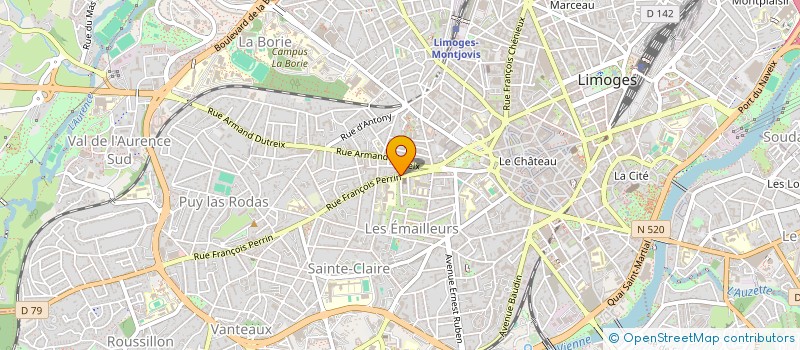 localisation de l'entreprise ROCKY TOP COUNTRY 87  LIMOGES