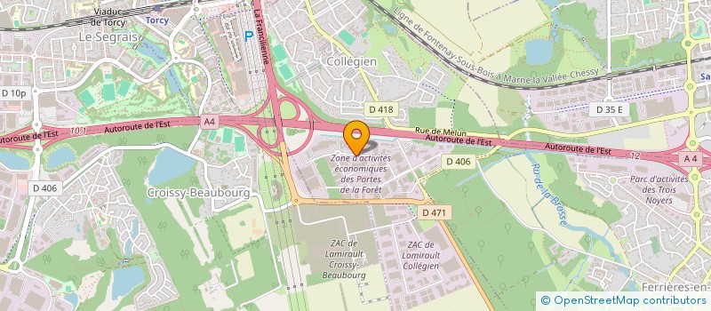 localisation de l'entreprise ROCLAND ILE DE FRANCE à COLLEGIEN