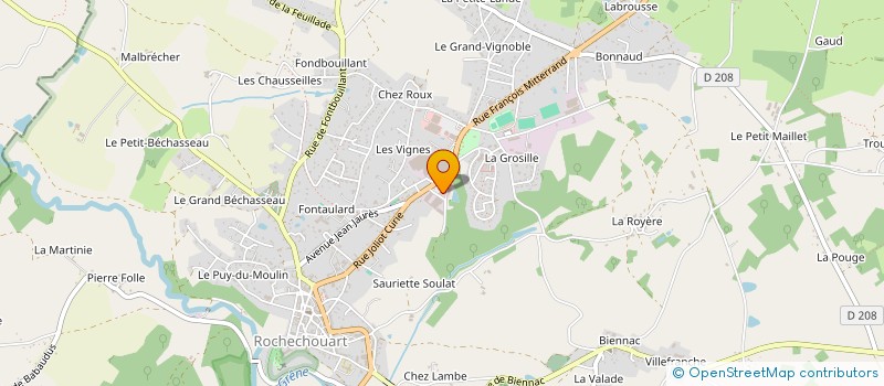 localisation de l'entreprise ROCSERRURE à ROCHECHOUART