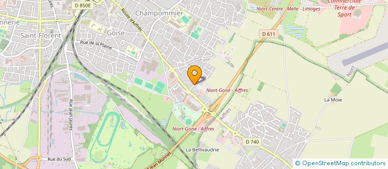 localisation de l'entreprise ROCYNVEST à NIORT