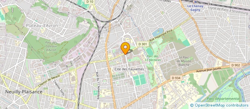 localisation de l'entreprise RODA BLAZY COIFFURE  NEUILLY-SUR-MARNE