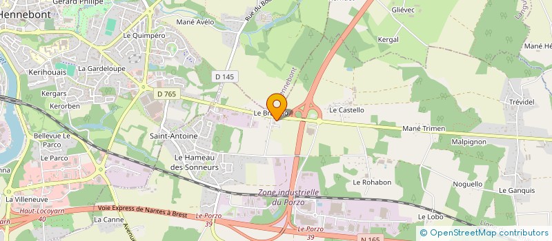 localisation de l'entreprise RODAFRUITS2 à HENNEBONT
