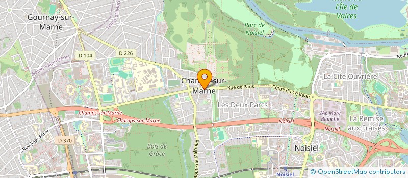 localisation de l'entreprise RODAKETI S.K à CHAMPS-SUR-MARNE