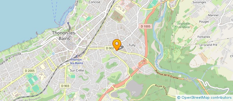 localisation de l'entreprise RODANY à THONON-LES-BAINS