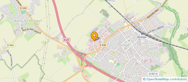 localisation de l'entreprise RODE  ORCHIES